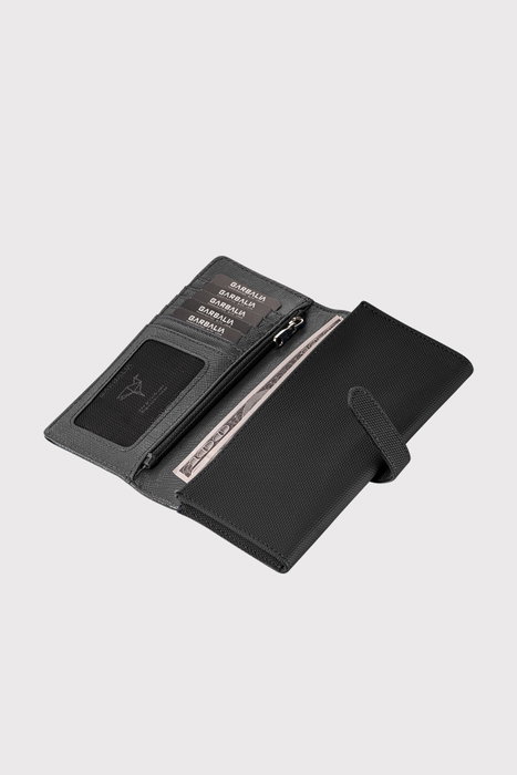 Zoozie Bags Cartera para Mujer, Piel PU, Negro, Elegante y Funcional, Múltiples Compartimentos